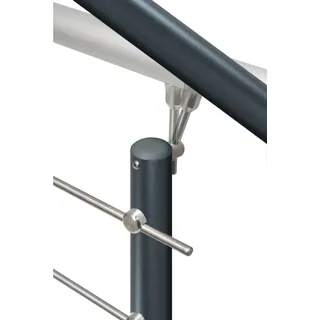 Treba Geländer-Set AB9 Seitliche Montage 150 cm Aluminium Anthrazit