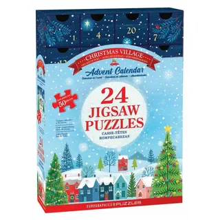Eurographics Puzzle Adventskalender Weihnachten - Christmas Village Karton
