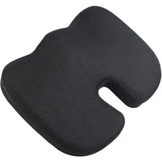 Unyqoos® Ergonomisches Sitzkissen mit Memory Foam – U‐förmiges orthopädisches Kissen für Druckentlastung, waschbarer Bezug, rutschfest, mit Tragegriff - Schwarz