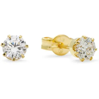 Amor Ohrstecker 2013782 goldfarben-weiß Zirkonia 4 mm