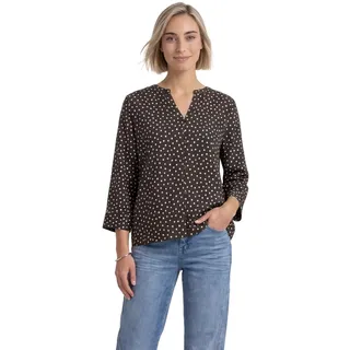 Street One Damen 3/4-Arm Bluse mit Split Neck und Print