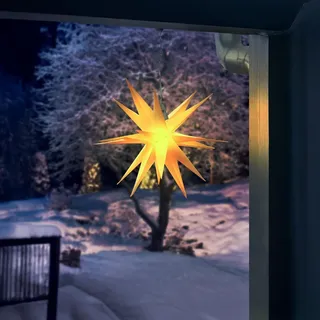 esotec Solar Leuchtstern Ø35cm für außen Weihnachtsstern Weihnachts-Deko 102573