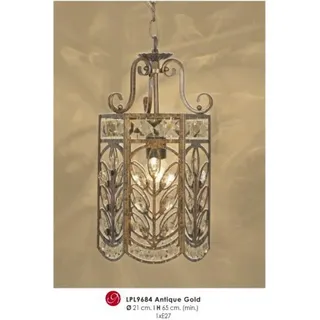 Orientalische Designer Pendelleuchte mit Kristall-Deco Antik Gold ModP4 Leuchte Lampe aus dem Hause Casa Padrino - Deckenleuchte Hängeleuchte Barock