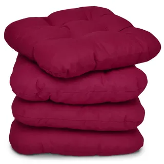 Beautissu Stuhlkissen Lisa 40 x 40 cm Rot