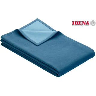 IBENA Cotton Pur 140 x 200 cm blau