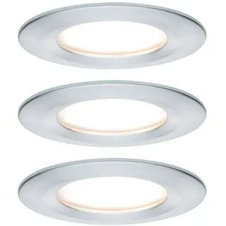Paulmann Nova Bad-Einbauleuchte 3er Set rund Aluminium