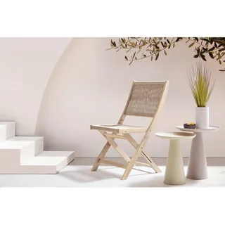 Ambia Garden Gartenstuhl , Akaziefarben , Holz , Akazie , Hartholz , X-Form , 50x87x58 cm , klappbar , Holzmöbel, Sitzgelegenheiten Holz, Gartensessel Holz