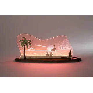 Motivleuchte Südsee Länge ca 47cm NEU Schwibbogen Lichterbogen LED Palmen Meer o