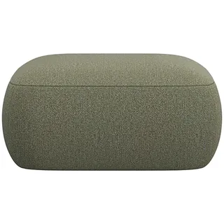 flexlux Pouf FLEXLUX "Torino, rund, bodennah, Sitzhocker, Polsterhocker", grün (moss), B:91cm H:46cm T:91cm, Poufs, Pouf, Modernes, organisches Hocker-Design, Kaltschaum, Wellenunterfederung