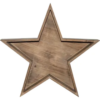 Dekostern "Weihnachtsstern, Quania, Weihnachtsdeko", braun, B:60cm H:60cm T:6cm, Holzwerkstoff, MYFLAIR MÖBEL & ACCESSOIRES, Dekosterne, Dekostern, aus Holz, Ø ca. 60 cm