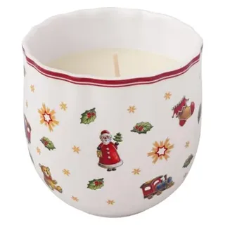 Villeroy & Boch - Toy's Delight Duftkerze Cinnamon Cake 9 cm Bunt, Weihnachten, Weihnachts Kerze, Weihnachtsduft, Deko, Kerze im Becher, Premium Porzellan, Wachs