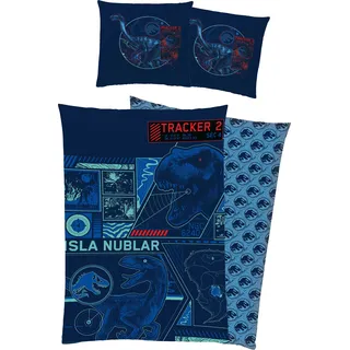 Jurassic World Tracker Bettwäsche Biber / Flanell - Blau