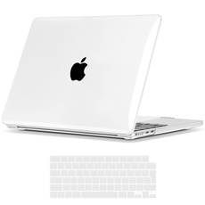 iNeseon Hülle Kompatibel mit 2022 2024 MacBook Air 13,6 M3 M2 A3113 A2681, Kunststoff Slim Schutzhülle Hartschale Case + Tastaturschutz für MacBook Air 13.6, Kristallklar