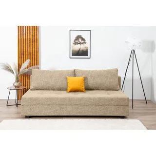 Collection AB Schlafcouch Polyester 2-Sitzer Beige