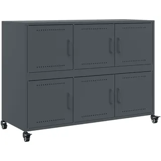 vidaXL Sideboard Anthrazit 100,5x39x72 cm Stahl