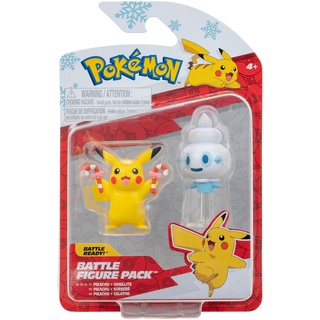 Pokemon Battle Figure 2 Pack - (Holiday Pikachu #5 & Vanillite with Stand) - W3