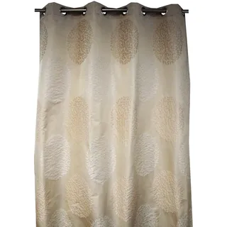 Sans CA00105-152 Vorhang, fertig zum Aufhängen, Motiv: Baum des Lebens, Jacquard, Polyester, 140 x 270 cm, Natur