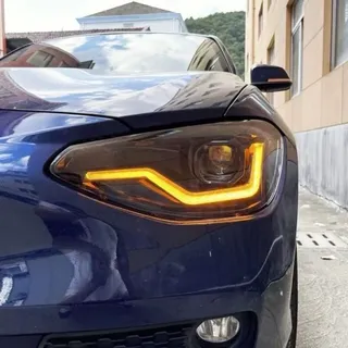 LLCTOOLS LED Tagfahrlicht Angel Eyes Scheinwerfer für BMW 1er F20/F21 11-14 schwarz