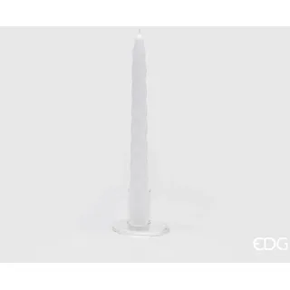1 Kerze Stiel Twist Weiß