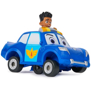 Disney Junior – Erholungseinheit – Jayden und Pistón – Actionfigur und Polizeiauto mit Reibung und voller Umdrehung – 6066349 – Spielzeug für Kinder ab 3 Jahren