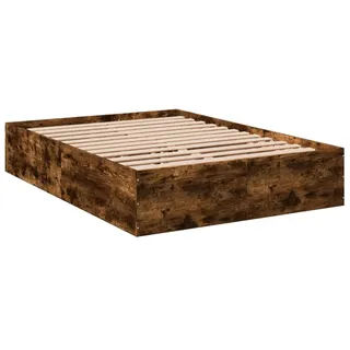 vidaXL Bettgestell Räuchereiche 120x200 cm Holzwerkstoff - Braun