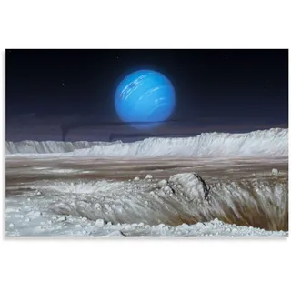 Triton und Neptun Weltraum-Poster, Bürozimmer-Dekor, kosmischer Sternenhimmel, Wandkunst-Poster für Wanddekoration, 50 x 75 cm