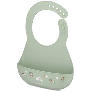 Mepal - Lätzchen Mio Little Dutch - Abgerundete Nackenverschlüsse für eine bequeme Passform - Tiefe Tasche zum Auffangen von Lebensmitteln - Spülmaschinengeeignet - BPA-frei - Little Farm