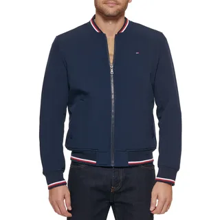 Tommy Hilfiger Rippstrick-Bomberjacke für Herren, leichte College-Jacke, 3XL