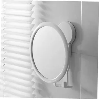 Jumada's - Duschspiegel - Multifunktional - Rasiererhalter - Badezimmer - Rund - Weiß