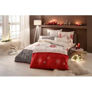 OTTO home Venua Winterbettwäsche grau 155 x 220 cm + 2 x 80 x 80 cm