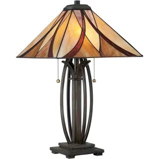 Licht-Erlebnisse Tiffany Tischleuchte Eterno 1 63,5cm Buntglas Zugschalter