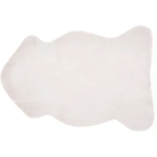 Beliani Kunstfell-Teppich Undara 90/60 cm , Weiß , Kunststoff , Freiform , 60x90 cm , Teppiche und Böden, Teppiche, Schaffelle & Kuhfelle