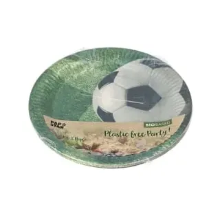 Papstar Teller, Pappe rund Ø 23 cm Football