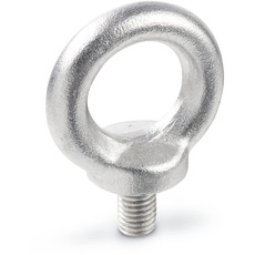 Ganter Normelemente DIN 580-M8-NI Edelstahl Ringschraube, Silber, Gewinde M8