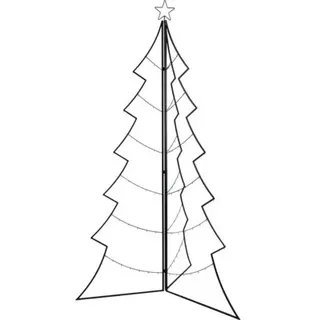 Deko Weihnachtsbaum Lafiora Metall faltbar Ø 111 cm H 180 cm schwarz