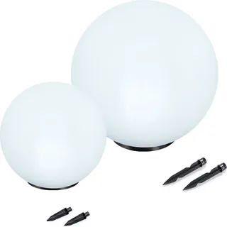 esotec Solarkugel für den Garten 2er SET multicolor wetterfest 102613