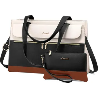 LOVEVOOK Laptoptasche Damen 17,3 Zoll Kunstleder Arbeitstasche wasserdicht Business Tasche