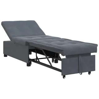 vidaXL Schlafsofa Dunkelgrau 194 x 67 x 82 cm Samt - Grau