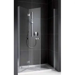 Koralle Pendel-Falttür für Nischeneinbau myDay NFTA L 80, 765-805x2000mm, VB03808020DP1, Duschkabine: Rahmen: Silber poliert, Glas: ESG GlasPlus
