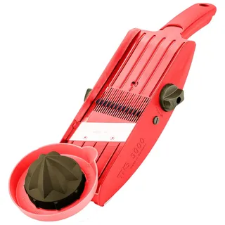 GEMÜSEHOBEL ROT TNS 3000 Multireibe, Gurkenhobel, Julienne Schneider Einer für Alles Schneidet Stifte oder Würfel, dick oder dünn