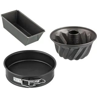 Zenker Mini-Förmchen Set mit 3 Kuchenformen 15 x 5,5 x 8,5 cm