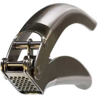 MANNKITCHEN Edelstahl Knoblauchpresse - Robust, Professionelle Qualität, Doppelhebel-Unterstützt Mit Großem Reservoir - Leicht zu Reinigen und Rostfrei