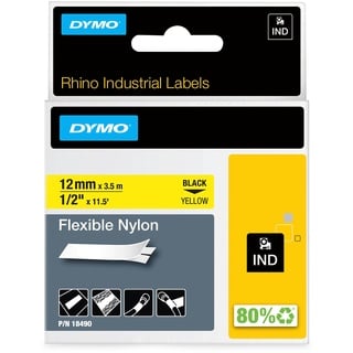 Dymo Schriftband 18490 schwarz auf gelb 1,2cm x 3,5m