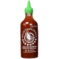 Bild Sriracha Chilisauce, scharf, grüne Kappe, scharfe Würzsauce aus Thailand, 1 x 455 ml)