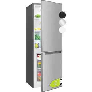 Bomann KG 7359 inox Kühl-Gefrierkombination (173 l, 1425 mm hoch, Edelstahl)