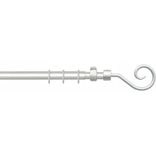 LIEDECO Vorhangstange Mykene 1-läufig Ø 20 mm 130 cm Silber