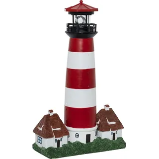Hi Solarleuchte Kunststoff 43,0 cm rot/weiß