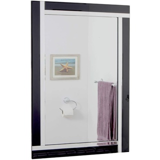 MirrorOutlet Venezianischer Wandspiegel, abgeschrägt, 68 x 58 cm, Rahmenlos