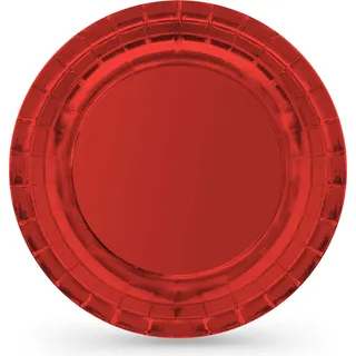 Algon Einwegteller, Größe 20 cm, robust und umweltfreundlich, ideal für Partys, Veranstaltungen und Meetings, 50 Stück, Rot