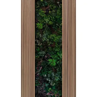 Livingwalls Fototapete Wandpaneel Optik in Braun, Grün, Schwarz - hochwertige Vliestapete 398521 mit Motiv auf 1,59 m x 2,80 m - Made in Germany